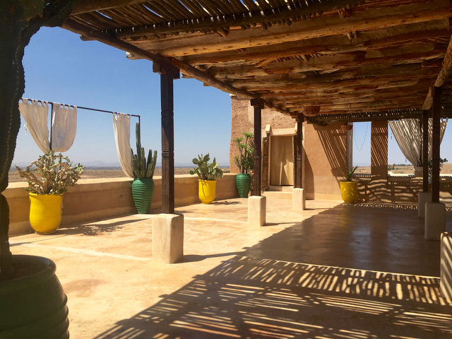 Yoga Explorers yoga holiday in Morocco - rooftop yoga terrace 