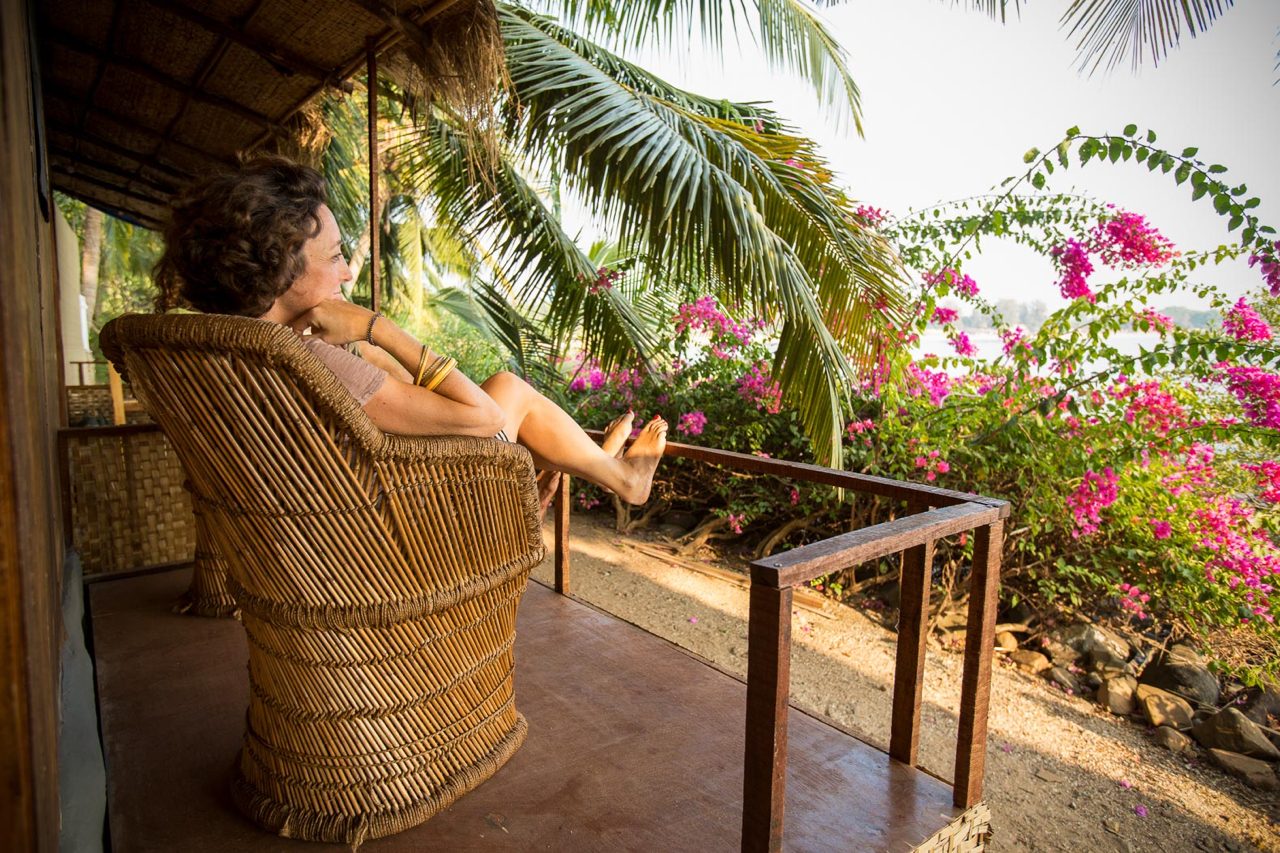 Yoga Explorers yoga retreat in South Goa - beautiful view from the private vernada